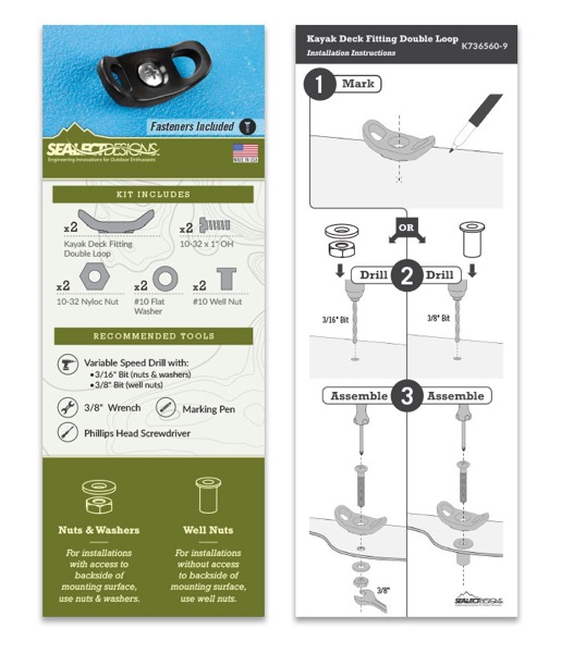 Kayak Track Mounted Double Loops - Sealect Designs – YAKWORKS Kayaks and  Accessories