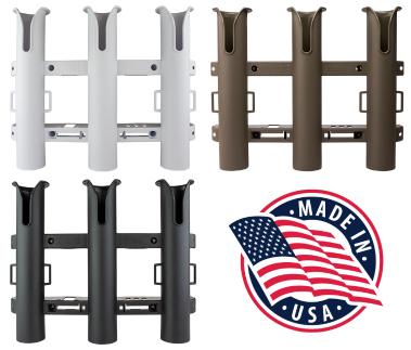 3 Rack Pole Side-Mount Rod Holder Reel Tubes Storage for Rod